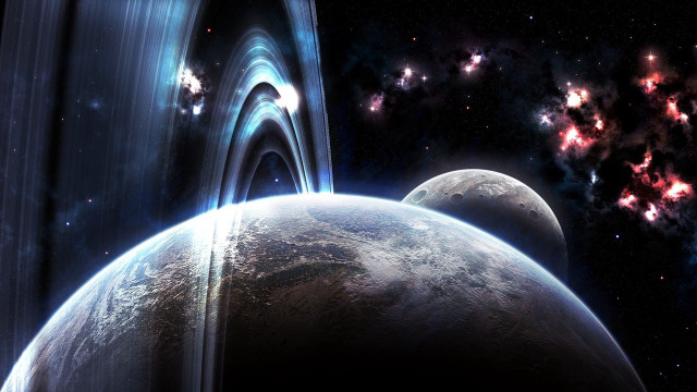 Space planet star cluster aurora #3 free wallpaper - medium preview image