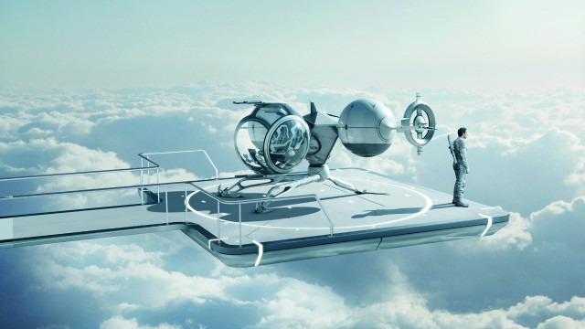 Floating man clouds afrofuturism ambient free wallpaper - medium preview image