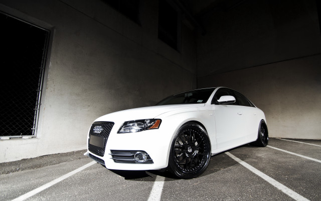White car parking lot fence free wallpaper - medium preview image