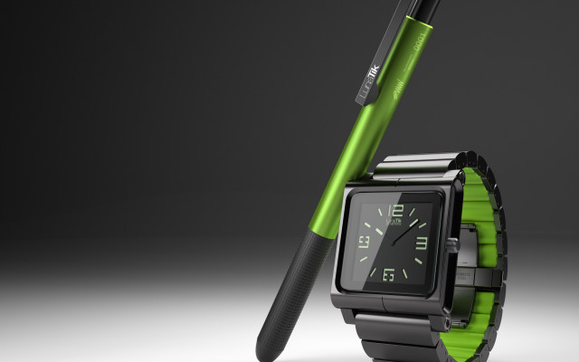Watch pen watchface gradient photorealism free wallpaper - medium preview image