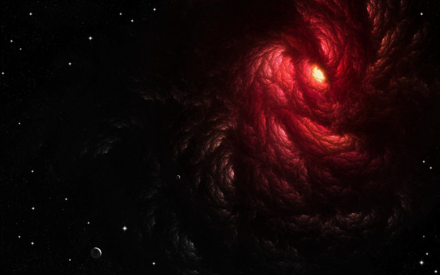 Red spiral astronaut starry sky free wallpaper - medium preview image
