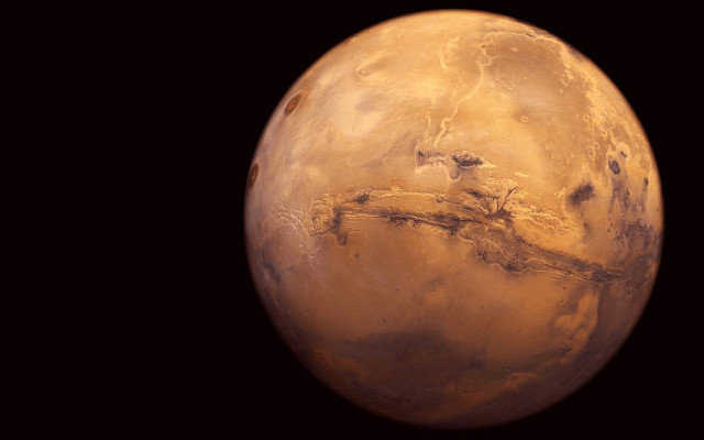 Planet red moon crescent space free wallpaper - medium preview image