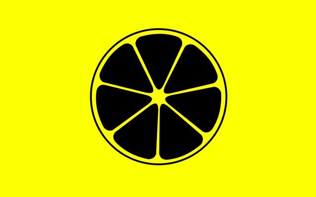 Black yellow lemon slice gradient free wallpaper - medium preview image