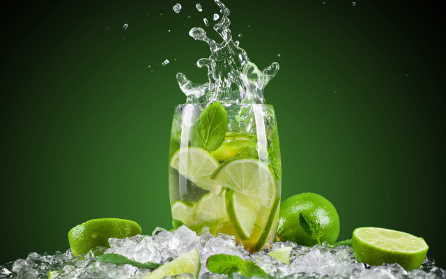 Limeade ice limes green water free wallpaper for desktop - medium preview image