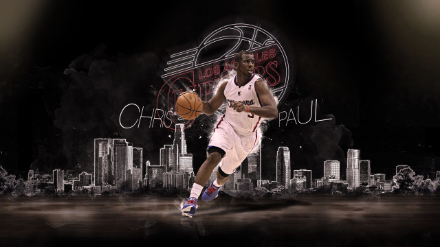 Basketball player running city background free wallpaper - medium preview image