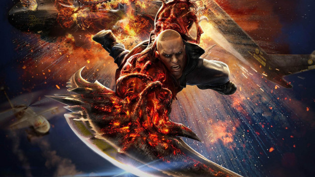 Man riding red dragon space free wallpaper - medium preview image