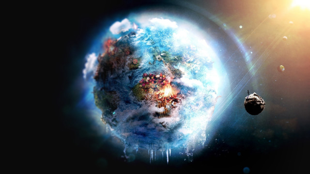 Space station planet explosion galaxy #2 free wallpaper - medium preview image
