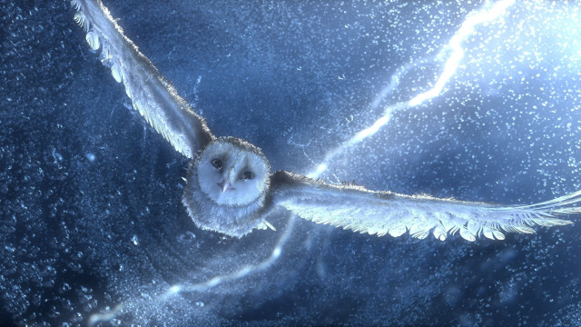 Owl flying wings open bright #2 free wallpaper - medium preview image