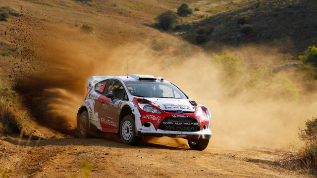 Rally car desert dirt road free wallpaper - medium preview image
