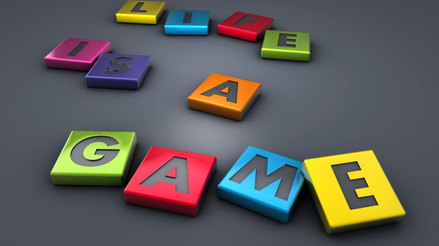 Colorful blocks spelling game gray free wallpaper - medium preview image