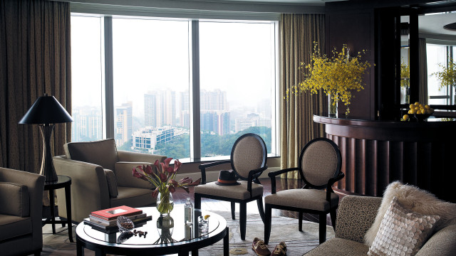 Luxury livingroom cityview artsandcrafts digital free wallpaper - medium preview image