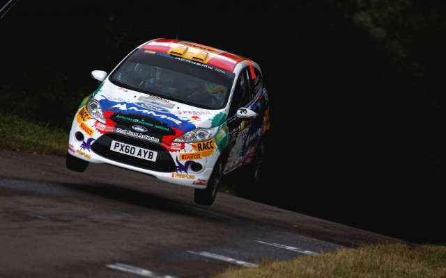 Colorful car driving night trees free wallpaper - medium preview image