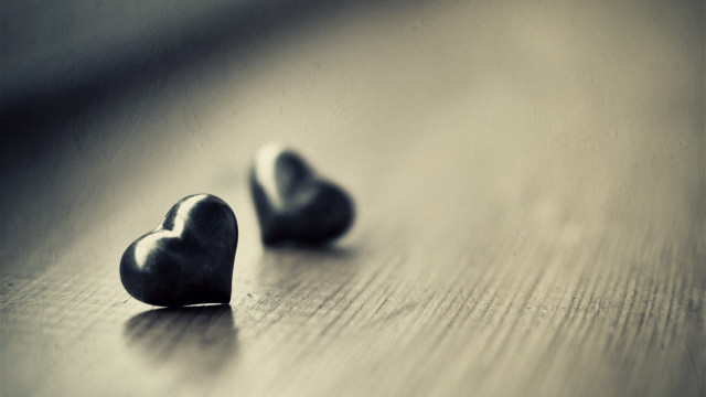 Two hearts couple table wood free wallpaper - medium preview image