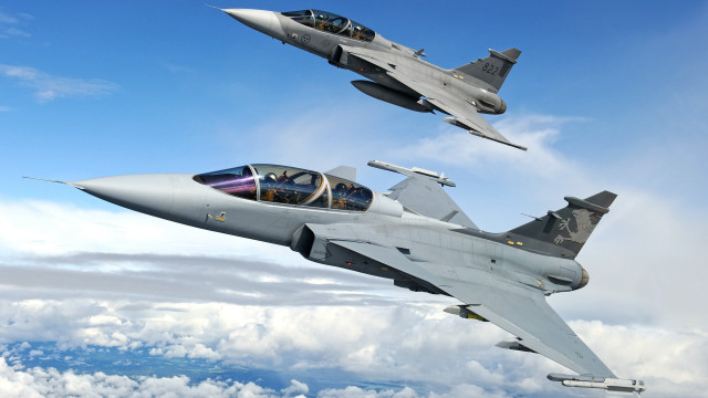 Fighter jets clouds blue sky #2 free wallpaper - medium preview image