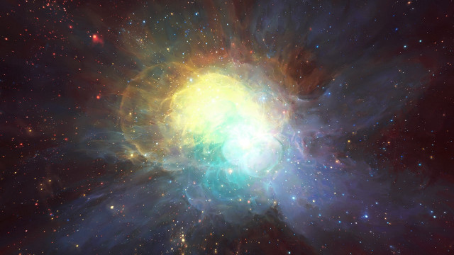 Colorful star cluster bright blue free wallpaper - medium preview image
