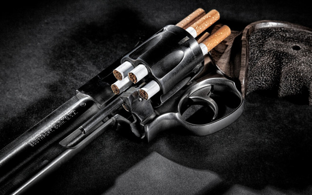 Gun hat smoke space abstract free wallpaper - medium preview image