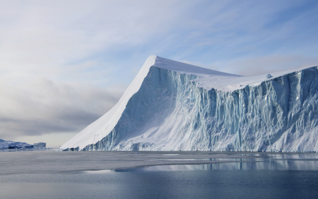 Large iceberg mountain sky water free wallpaper - medium preview image
