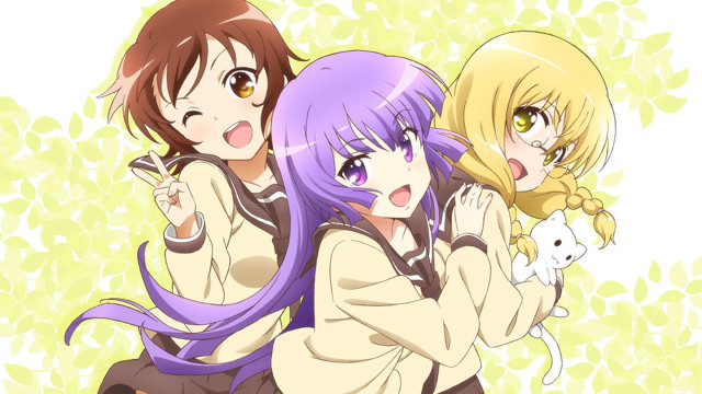 Anime girls purple hair cat free wallpaper - medium preview image