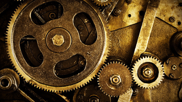 Clock gears steampunk eye focus free wallpaper - medium preview image