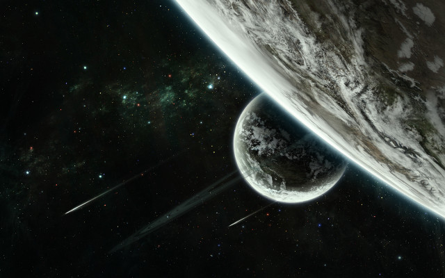 Space station satellite distant object free wallpaper - medium preview image