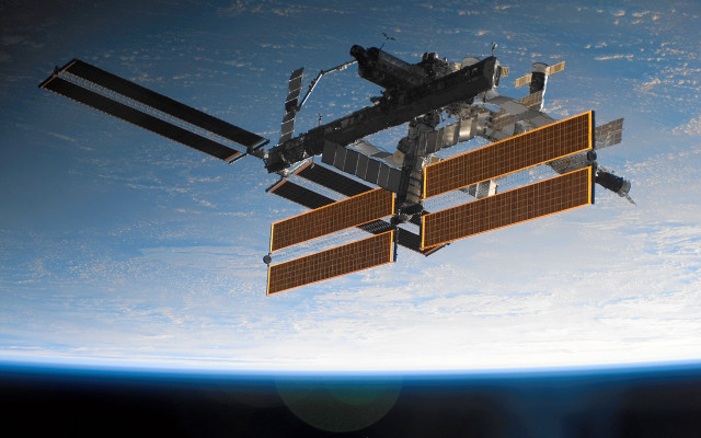 Satellite earth night sky spacecraft free wallpaper - medium preview image