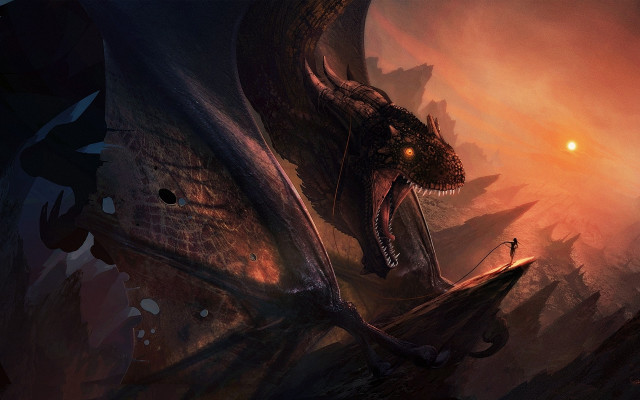 Dragon sword mouth dark forest free wallpaper - medium preview image
