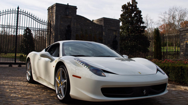White sports car neoclassicism marble free wallpaper - medium preview image