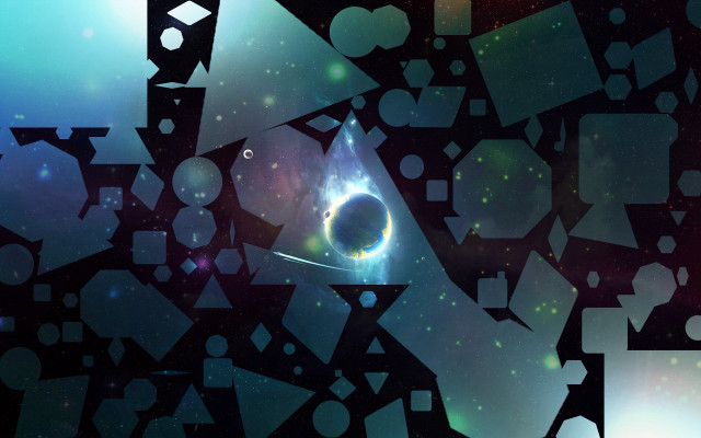 Space blackhole bluehole abstract geometric free wallpaper - medium preview image