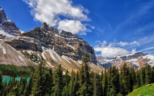 Mountain lake forest sky clouds #23 free wallpaper - medium preview image