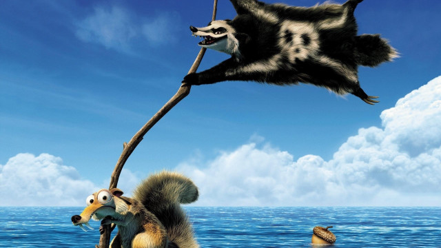 Animals branch water sky clouds free wallpaper - medium preview image