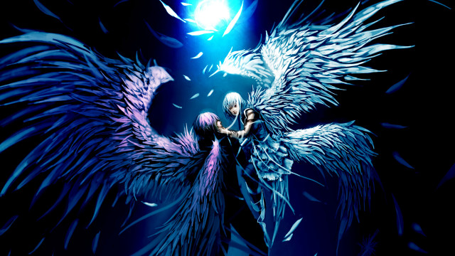 Angelic wings bird moon gothic #2 free wallpaper - medium preview image