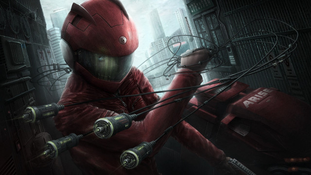 Man in red suit machine free wallpaper - medium preview image