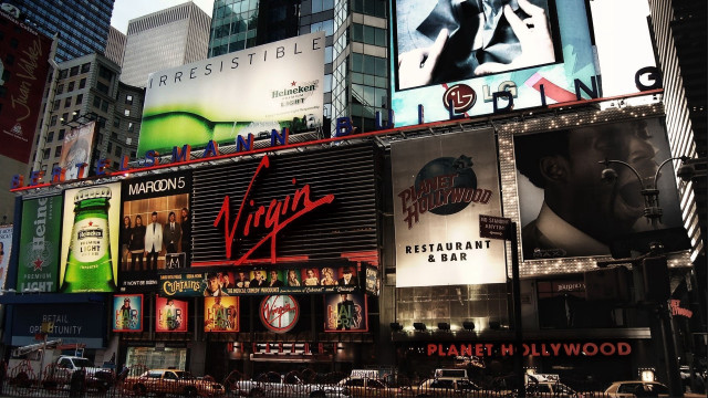 Large building billboards cars nyc free wallpaper for desktop - medium preview image