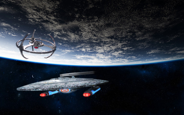 Spacecraft star trek planet matte free wallpaper - medium preview image