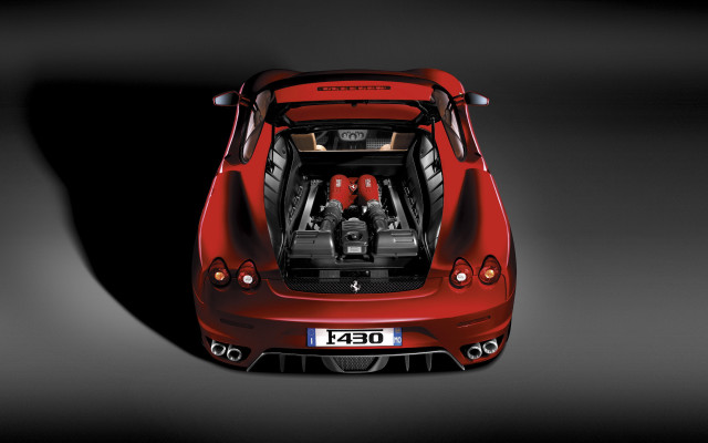 Red sports car engine open #3 free wallpaper - medium preview image