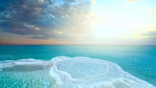 Lake sky clouds boat pastel free wallpaper - medium preview image