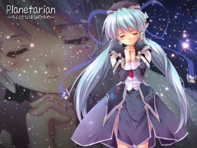 Anime girl long white hair #8 free wallpaper - medium preview image