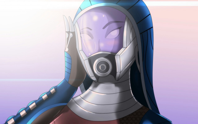 Woman gasmask cobra portrait masseffect free wallpaper - medium preview image