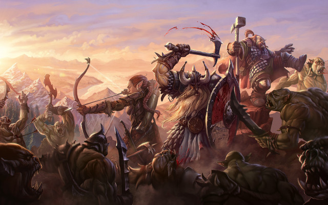 Epic fantasy group armor horse free wallpaper - medium preview image