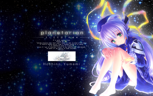 Anime character space background stars free wallpaper - medium preview image
