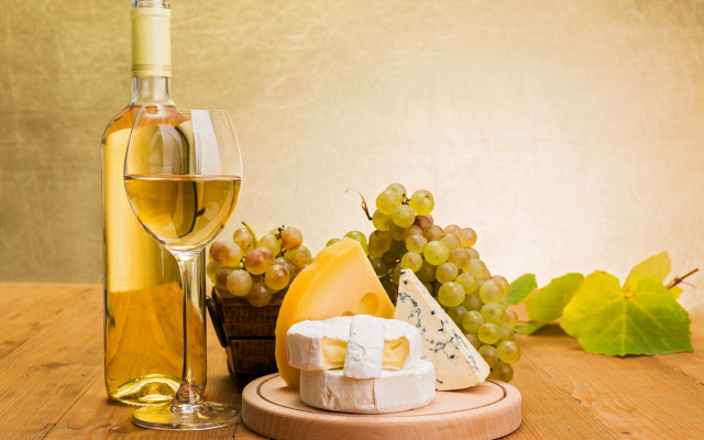 Wine glass cheese grapes leaves free wallpaper - medium preview image