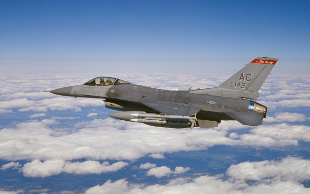 Fighter jet clouds blue sky #5 free wallpaper - medium preview image