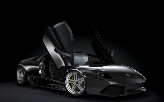 Black sports car doors open #2 free wallpaper - medium preview image
