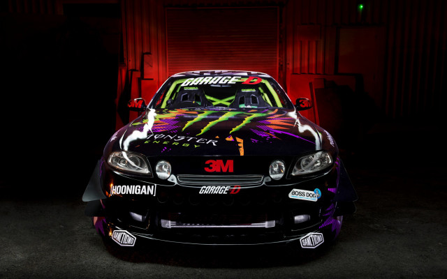 Neon car garage red light free wallpaper - medium preview image