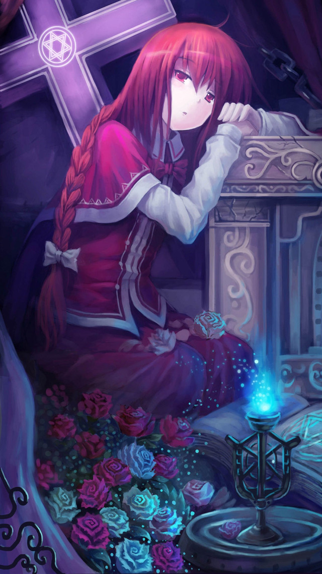 Girl bench cross candle room free wallpaper - medium preview image