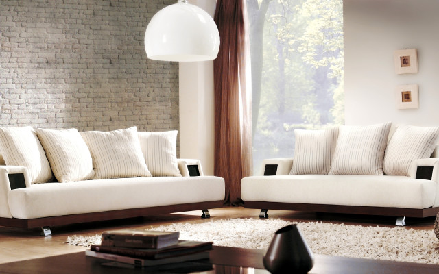 Living room couch chair lamp free wallpaper - medium preview image