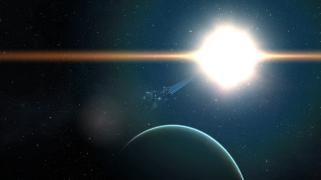 Space sun distant object astronaut free wallpaper - medium preview image