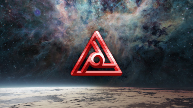 Neon triangle star planet space free wallpaper - medium preview image