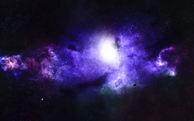 Purple blue galaxy stars brightlight free wallpaper - medium preview image