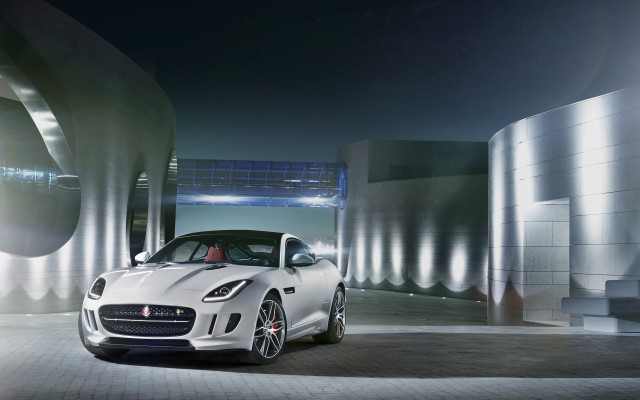 White car night building lights free wallpaper - medium preview image